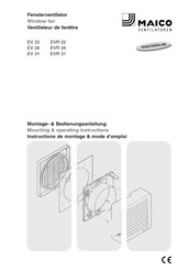 Maico EVR 31 Instructions De Montage Et Mode D'emploi