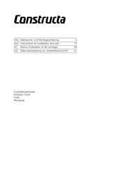 CONSTRUCTA CD619650 Notice D'utilisation Et De Montage