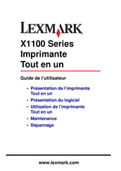 Lexmark X1100 Série Guide De L'utilisateur