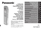 Panasonic RR-US050 Mode D'emploi