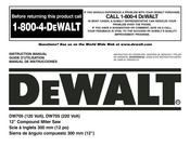 DeWalt DW705 Guide D'utilisation