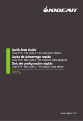 IOGear Dock Pro 100 GUD3C02B Guide De Démarrage Rapide