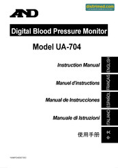 A&D UA-704 Manuel D'instructions