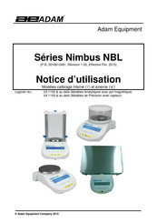 Adam Equipment Nimbus NBL 823 e Notice D'utilisation