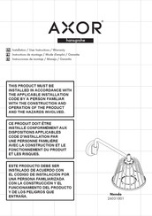 Hansgrohe AXOR Nendo 26031001 Instructions De Montage / Mode D'emploi / Garantie