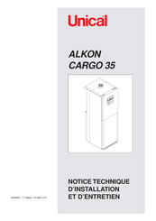 Unical ALKON CARGO 35 Notice Technique D'installation Et D'entretien