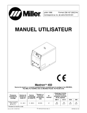 Miller Maxtron 450 Manuel Utilisateur