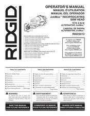 RIDGID JobMax R8223412 Manuel D'utilisation