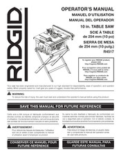 RIDGID R4517 Manuel D'utilisation