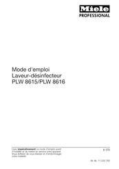 Miele professional PLW 8616 Mode D'emploi