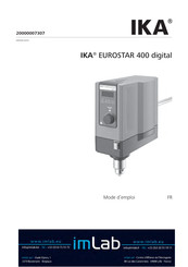 Imlab IKA EUROSTAR 400 digital Mode D'emploi