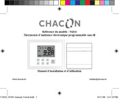 Chacon 54316 Manuel D'installation Et D'utilisation