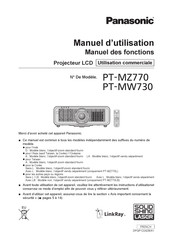 Panasonic PT-MW730 Manuel D'utilisation