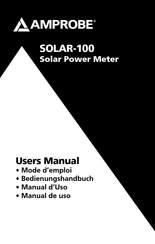 Amprobe SOLAR-100 Mode D'emploi