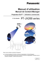 Panasonic PT-JX200 Série Manuel D'utilisation