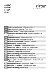 Ritter solida 4 Mode D'emploi