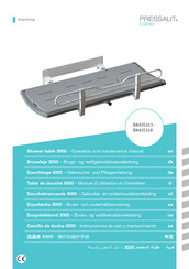 Pressalit Care 3000 R8435313 Manuel D'utilisation Et D'entretien