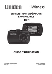 Uniden iWitness DC1 Guide D'utilisation