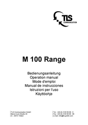 TLS M 100 CD Mode D'emploi