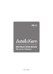 Astell & Kern AK Jr Manuel Utilisateur