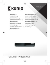 König DVB-T2 FTA10 Mode D'emploi