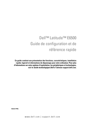 Dell Latitude E6500 Guide De Configuration Et De Référence Rapide