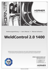 Hürner WeldControl 2.0 1400 Manuel Utilisateur