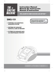 Singing Machine SMG-151 Manuel D'instruction