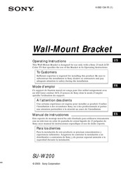 Sony SU-W200 Mode D'emploi