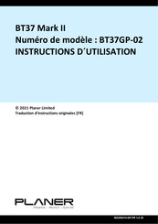 Planer BT37GP-02 Instructions D'utilisation