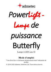 ADMETEC Butterfly Mode D'emploi