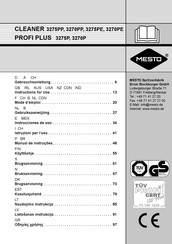 Mesto PROFI PLUS 3275P Mode D'emploi