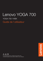 Lenovo YOGA 700 Série Guide De L'utilisateur