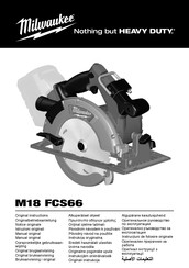 Milwaukee M18 FCS66 Notice Originale