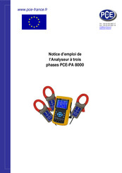 PCE Instruments PCE-PA 8000 Notice D'emploi