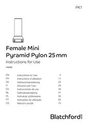Blatchford Female Mini Pyramid Pylon Instructions D'utilisation