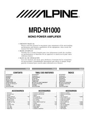 Alpine MRD-M1000 Mode D'emploi