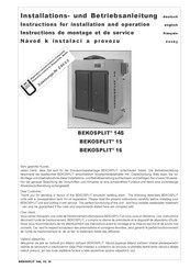 Beko BEKOSPLIT 14S Instructions De Montage Et De Service