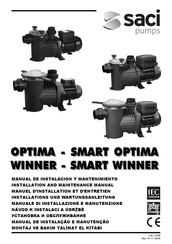 Saci pumps Smart Winner 150 T Manuel D'installation Et D'entretien