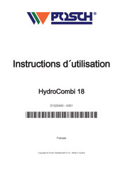 Posch HydroCombi 18 Instructions D'utilisation