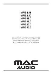MAC Audio MPE 13.2 Mode D'emploi