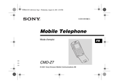 Sony CMD-Z7 Mode D'emploi