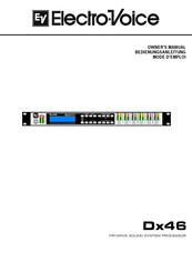 Electro-Voice Dx46 Mode D'emploi