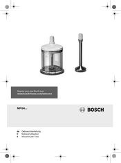 Bosch MFQ4DE Série Notice D'utilisation