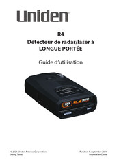 Uniden R4 Guide D'utilisation