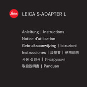 Leica S-ADAPTER L Notice D'utilisation