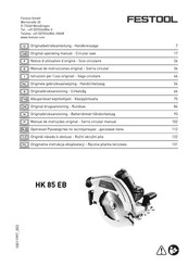 Festool HK 85 EB Notice D'utilisation D'origine