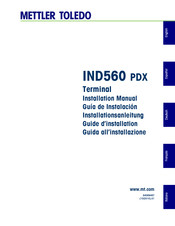 Mettler Toledo IND560 PDX Guide D'installation