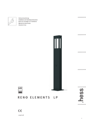 Hess RENO ELEMENTS LP Notice De Montage Et D'installation