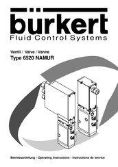 Burkert 6520 NAMUR Instructions De Service